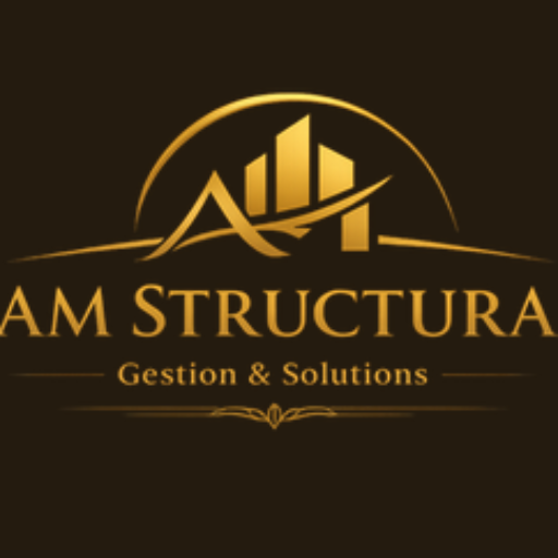 Logo AM Structura Logo AM Structura fond noir